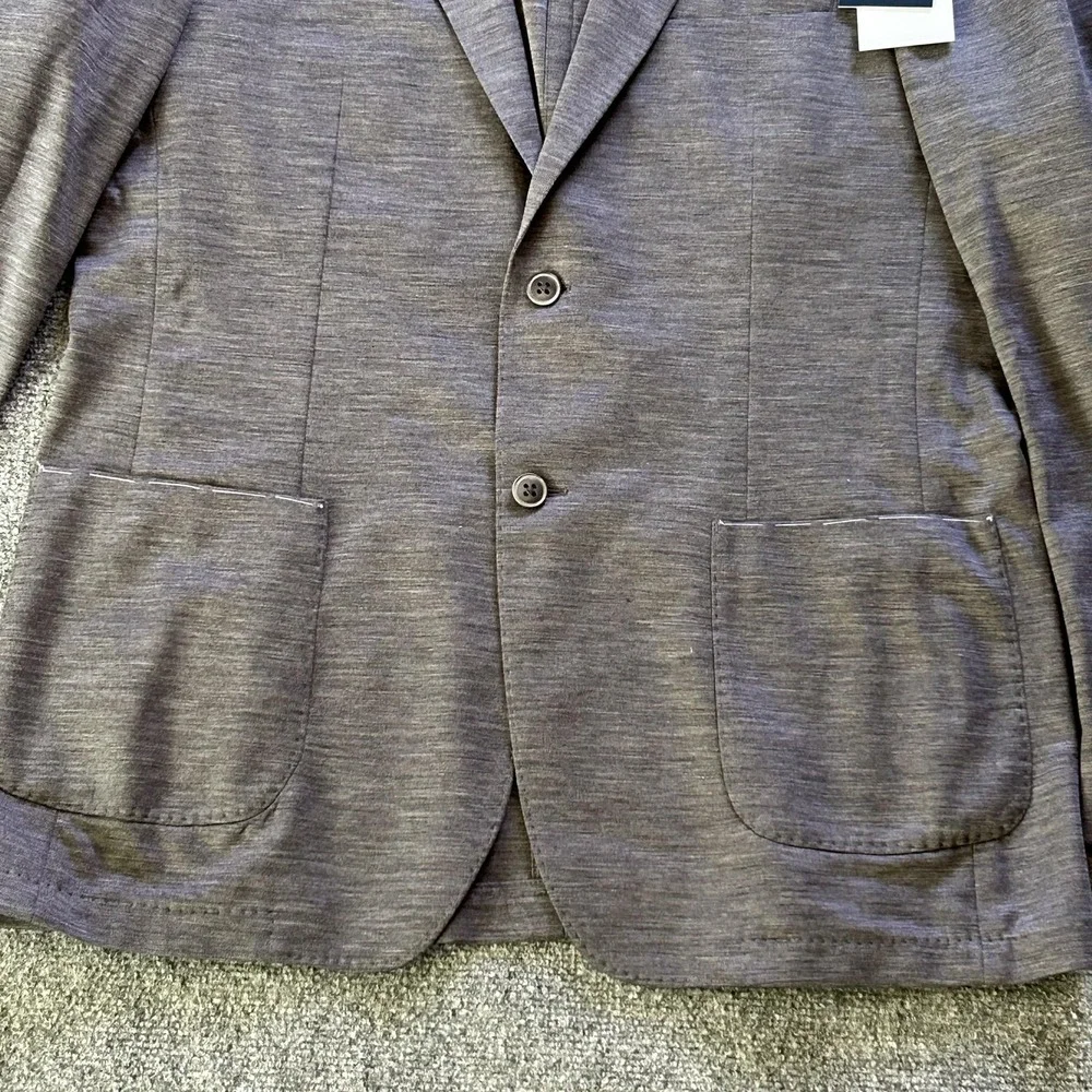 Hart Schaffner Marx‎ Sport Coat Mens 44 Long Gray Wool Jersey Knit New York Fit